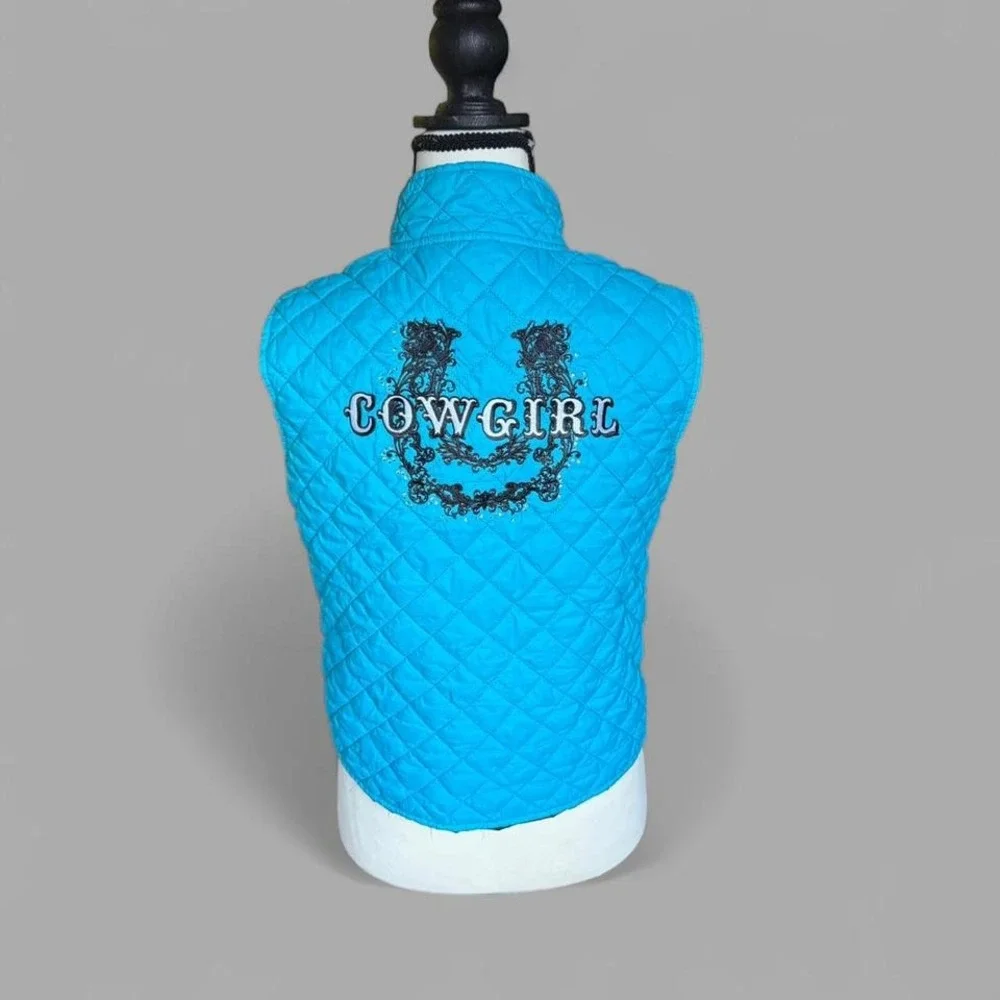 Blue‎ Quilted Cowgirl Vest